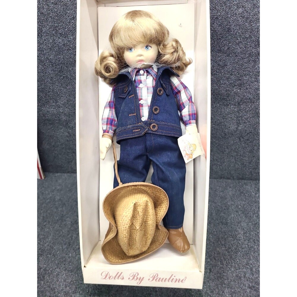 Pauline’s Limited Edition Dolls “The Cowgirl” Blonde Hair Denim Jacket Jeans 21”